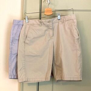 Lot of 2 Gap shorts - 1 khaki and 1 light blue gray. Size 4.